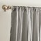 Threadmade Home Athena Faux Silk Window Curtain and Scarf Set, Sterling - 52"W x 95"L